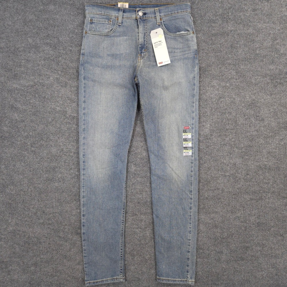 Levis 512 Slim Taper Jeans Mens 32X34 Blue Flex Stretch Denim Western Casual NEW